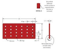 Grace Bio-Labs Press-To-Seal silicone isolator, PSA one side wells, 24 (Round, 2mm diameter, 1.7mm depth), (Adhesive on one side)