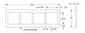 Grace Bio-Labs silicone gasket for ProPlate&#174; microarray system fits 4 wells, size 16&#160;mm × 16&#160;mm
