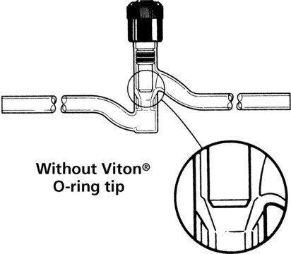 HI-VAC&#174; vacuum valves Three-way, O-ring tip: no, bore 0-2&#160;mm