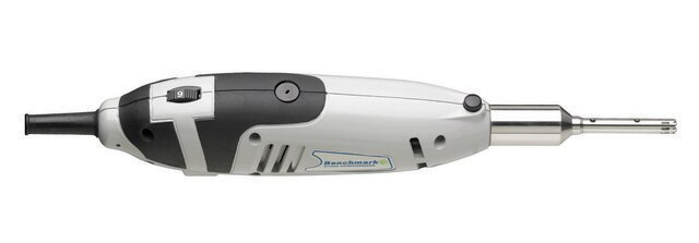 D1000 Handheld Homogenizer, includes 5 mm flat bottom generator probe and 7 mm saw tooth generator probe AC/DC input 230 V AC, EuroPlug