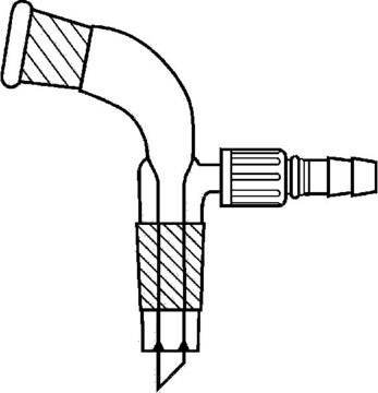 Quickfit&#174; bends with vacuum connection socket joint: ST/NS 19/26, cone joint: ST/NS 24/29