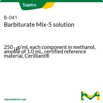 Barbiturate Mix-5 solution 250&#160;&#956;g/mL each component in methanol, ampule of 1.0&#160;mL, certified reference material, Cerilliant&#174;