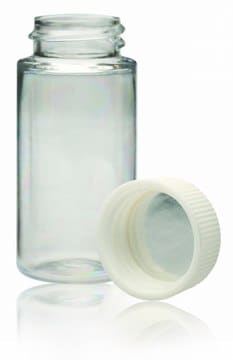 WHEATON&#174; liquid scintillation vial with seperate unlined PE cap transparent PET bottle, capacity (20&#160;mL), screw cap, case of 1,000&#160;ea Bulk packed vials with screw caps in separate bag