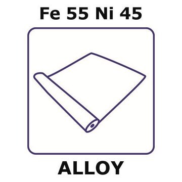 Iron-Nickel alloy, Fe55Ni45 foil, 1m coil, 0.1mm thickness