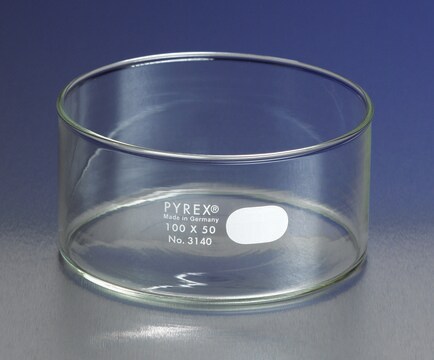 Pyrex&#174; crystallizing dish capacity 180&#160;mL, O.D. × H ~80&#160;mm × 40&#160;mm