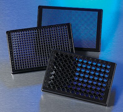 Corning&#174; multicoated microplates well size 1536, black polystyrene (low base), flat bottom wells clear, non-sterile, lid: no