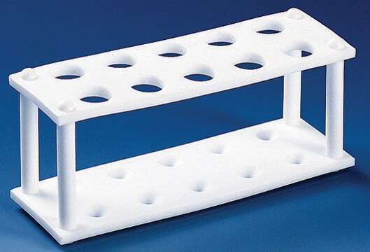 BRAND&#174; test tube rack PTFE, diam. 13&#160;mm , 21 tubes