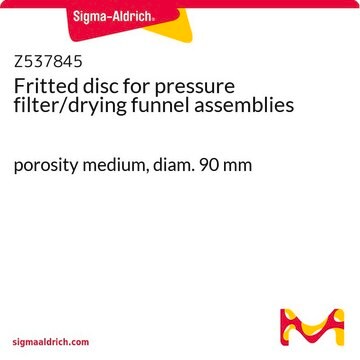 Fritted disc for pressure filter/drying funnel assemblies porosity medium, diam. 90&#160;mm