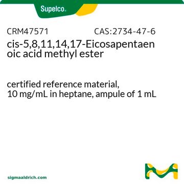 cis-5,8,11,14,17-Eicosapentaenoic acid methyl ester certified reference material, 10&#160;mg/mL in heptane, ampule of 1&#160;mL