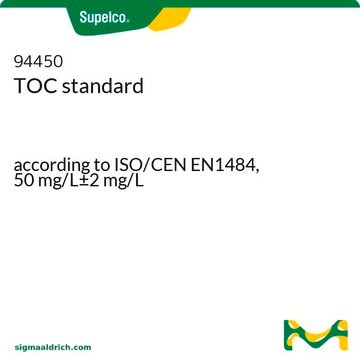 Standard COT according to ISO/CEN EN1484, 50&#160;mg/L±2&#160;mg/L
