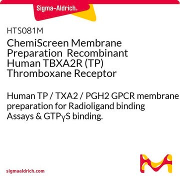 ChemiScreen Membrane Preparation Recombinant Human TBXA2R (TP) Thromboxane Receptor Human TP / TXA2 / PGH2 GPCR membrane preparation for Radioligand binding Assays &amp; GTP&#947;S binding.