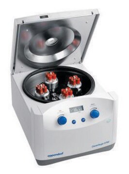 Eppendorf&#174; Centrifuge 5702/5702R/5702RH 5702RH, refrigerated/heated, with rotor A-4-38 and 4 x 85&nbsp;mL round bucket, rotary knobs, AC/DC input 120 V, 60 Hz, US 3-pin plug (US)