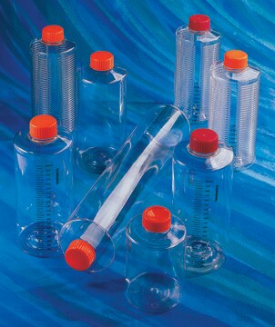 Corning&#174; Roller Bottles, Tissue Culture Treated clear polystyrene, sterile, bottle surface area 850&#160;cm2, cap (Easy Grip), case of 40 (Five bottles per bag)