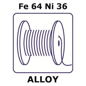 Invar&#174; - Controlled Expansion Alloy, Fe64Ni36 50m wire, 1.5mm diameter, annealed