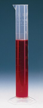 BRAND&#174; graduated cylinder, PP, with blue printed scale or embossed scale volume 2,000&#160;mL, embossed scale: yes