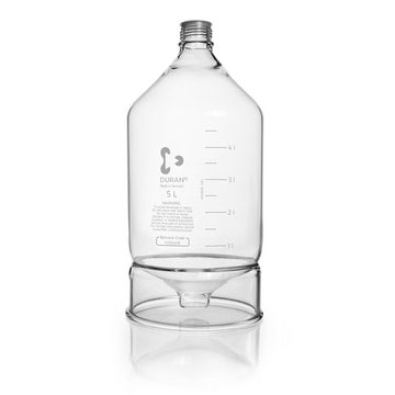 Duran&#174; Hplc Reservoir Bottle conical bottom clear bottle, neck Joints: threaded (GL45), capacity 5000&#160;mL