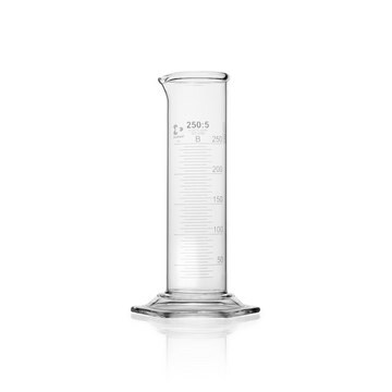 DURAN&#174; Super duty measuring cylinder low form glass cylinder, cylinder capacity (250&#160;mL), class A, with certificate