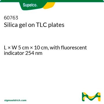 Silica gel on TLC plates L × W 5&#160;cm × 10&#160;cm, with fluorescent indicator 254 nm