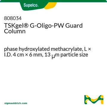 TSKgel&#174; G-Oligo-PW Guard Column phase hydroxylated methacrylate, L × I.D. 4&#160;cm × 6&#160;mm, 13&#160;&#956;m particle size