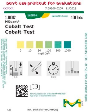 Cobalt Test colorimetric, 10-1000&#160;mg/L (Co2+), MQuant&#174;