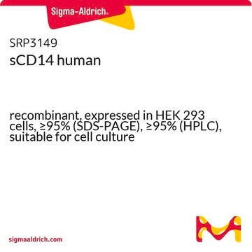 sCD14 human recombinant, expressed in HEK 293 cells, &#8805;95% (SDS-PAGE), &#8805;95% (HPLC), suitable for cell culture