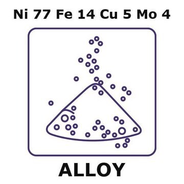 Magnetic shielding alloy, Ni77Fe14Cu5Mo4 powder, 200g, 45micron max. particle size