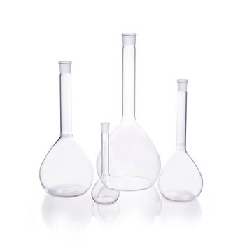 DURAN&#174; Volumetric flask partially ground without print neck joint: ST/NS 19/26, flask capacity (500&#160;mL)