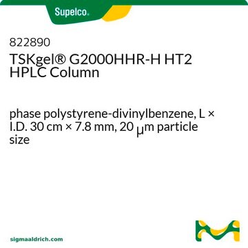 TSKgel&#174; G2000HHR-H HT2 HPLC Column phase polystyrene-divinylbenzene, L × I.D. 30&#160;cm × 7.8&#160;mm, 20&#160;&#956;m particle size