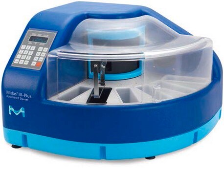 Midas&#174; III-Plus Automated Stainer suitable for hematology, histology, microbiology