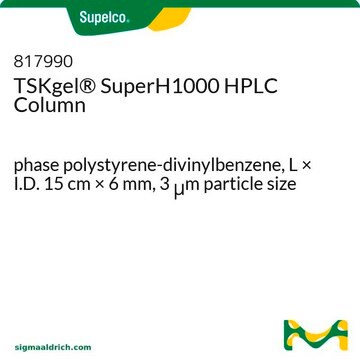 TSKgel&#174; SuperH1000 HPLC Column phase polystyrene-divinylbenzene, L × I.D. 15&#160;cm × 6&#160;mm, 3&#160;&#956;m particle size