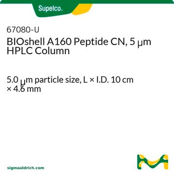 BIOshell A160 Peptide CN, 5 &#956;m HPLC Column 5.0&#160;&#956;m particle size, L × I.D. 10&#160;cm × 4.6&#160;mm