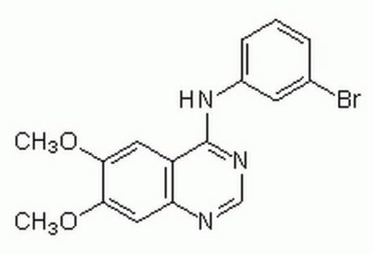 PD 153035 An extremely potent, cell-permeamble, reversible, ATP-competitive and specific inhibitor of the tyrosine kinase activity of the epidermal growth factor receptor (EGFR; IC&#8325;&#8320; = 25 pM; Ki = 6 pM).