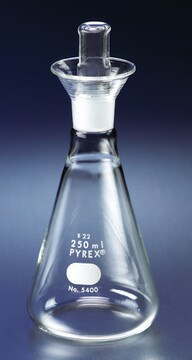 Pyrex&#174; iodine determination flask, with Pyrex&#174; ST stopper capacity 500&#160;mL