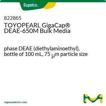 TOYOPEARL GigaCap&#174; DEAE-650M Bulk Media phase DEAE (diethylaminoethyl), bottle of 100&#160;mL, 75&#160;&#956;m particle size