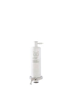Series 4000&#8482; Single-Round Housing cartridge nominal length 10&#160;in. (25.4&#160;cm), 304 stainless steel ferrule, ferrule size 4&#160;in., 304 stainless steel clamp(s) (3-piece), 316 stainless steel (EN 1.4404)