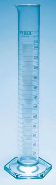 Pyrex&#174; measuring cylinder with spout, Class B volume 10&#160;mL