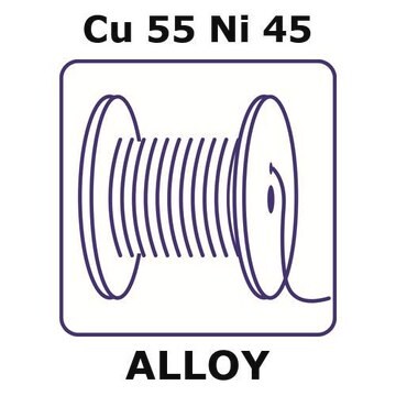 Constantan - resistance alloy, Cu55Ni45 insulated wire, 20m length, 0.025mm conductor diameter, 0.003mm insulation thickness, polyurethane insulation