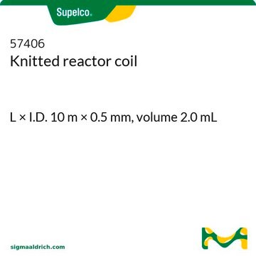 Knitted reactor coil L × I.D. 10&#160;m × 0.5&#160;mm, volume 2.0&#160;mL