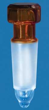 BRAND&#174; Conical Joint Stopper borosilicate glass 3.3, joint: 19/26, amber, honed