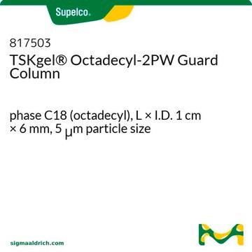 TSKgel&#174; Octadecyl-2PW Guard Column phase C18 (octadecyl), L × I.D. 1&#160;cm × 6&#160;mm, 5&#160;&#956;m particle size