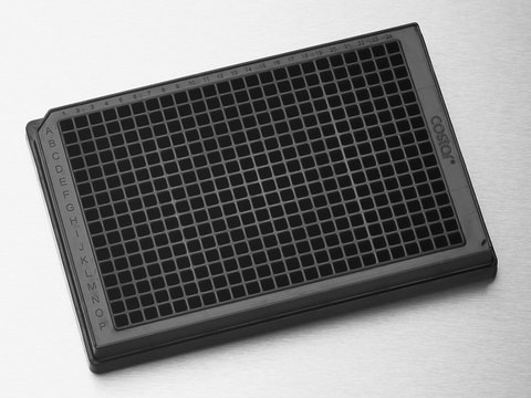 Corning&#174; 384 well microplate, low volume surface treatment, Non-binding Surface, black polystyrene, U-bottom, non-sterile, lid: no, pack of 10