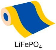 Lithium iron phosphate electrode sheet, aluminum substrate, size 5&#160;in. × 10&#160;in.