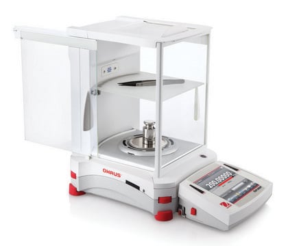 Ohaus&#174; Explorer&#174; semi-micro analytical balance Model EX225DM, weighing capacity 120 or 220&#160;g, Precision 0.01 0.1&#160;mg, AC/DC input 230 V (Euro Plug and UK Plug)