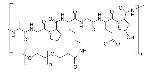 mPEG functionalized gelatin 50% PEGylation, PEG average Mn 1k, gel strength 300&#160;g Bloom