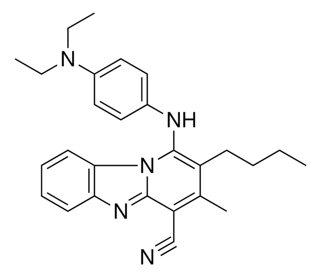 2-BU-1-(4-(DIETHYLAMINO)ANILINO)-3-ME-PYRIDO(1,2-A)BENZIMIDAZOLE-4-CARBONITRILE AldrichCPR