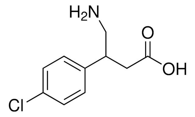 Baclofen solution 500&#160;&#956;g/mL (MeOH:H2O (10:90)(v/v)), certified reference material, ampule of 1&#160;mL, Cerilliant&#174;