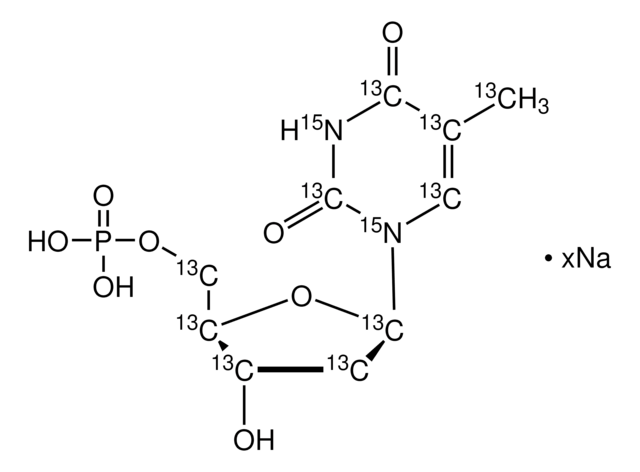 Thymidine-13C10,15N2 5&#8242;-monophosphate disodium salt solution 100&#160;mM (in 5mM Tris HCl / H2O), &#8805;98 atom %, &#8805;95% (CP)