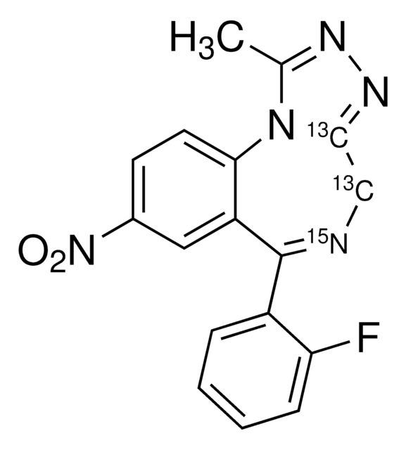 Flunitrazolam-13C2,15N solution 100&#160;&#956;g/mL in acetonitrile, certified reference material, ampule of 1&#160;mL, Cerilliant&#174;