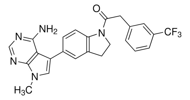 PERK Inhibitor I, GSK2606414 GSK2606414 is a cell-permeable, highly potent inhibitor of EIF2AK3/PERK (IC&#8325;&#8320; = 0.4 nM; [ATP] = 5 &#181;M). Targets PERK in its inactive DFG conformation at the ATP-binding region.