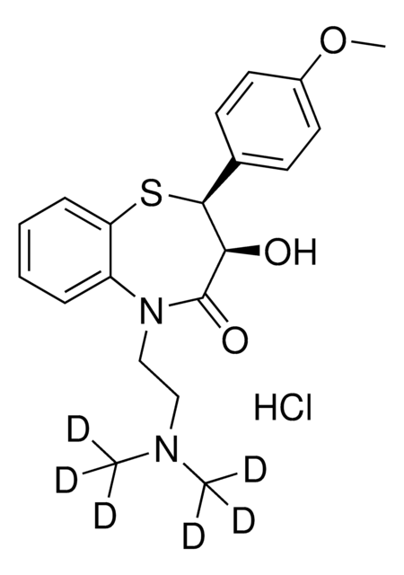 Desacetyl diltiazem-D6 hydrochloride solution 100&#160;&#956;g/mL in methanol (as free base), certified reference material, ampule of 1&#160;mL, Cerilliant&#174;